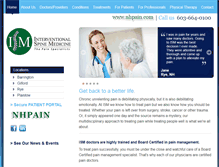 Tablet Screenshot of nhpain.com